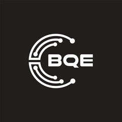 BQE letter logo design on black background. BQE creative initials letter logo concept. BQE letter design.
