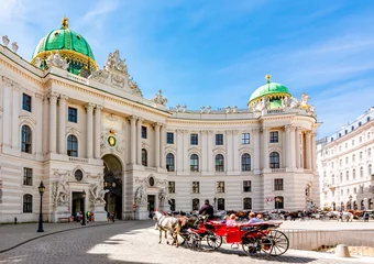 Foto auf Acrylglas Hofburg palace on St. Michael square (Michaelerplatz), Vienna, Austria © Mistervlad