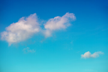 Natural blue cloudy sky. Sky texture, abstract nature background