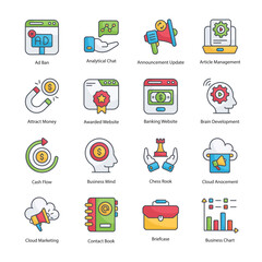 Digital Marketing vector  Fill Outline  Icon Design illustration. Digital Marketing Symbol on White background EPS 10 File set 1
