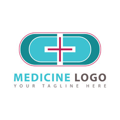 Obraz premium Pit plus logo design template. Health care capsule icon. Cross label symbol for pharmacy, hospital.