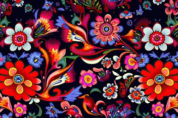 Fototapeta na wymiar Colorful floral background. Generative AI 