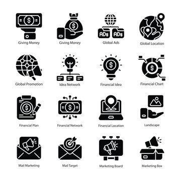 Digital Marketing vector  Solid Icon Design illustration. Digital Marketing Symbol on White background EPS 10 File set 2
