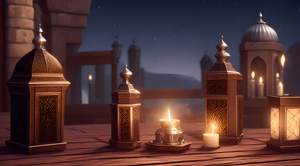 Fototapeta premium Islamic Lantern Ramadhan