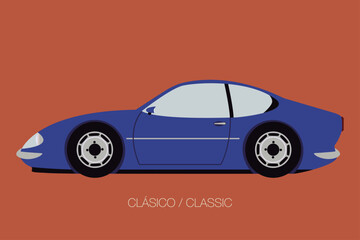classic car, side view of car, automobile, motor vehicle