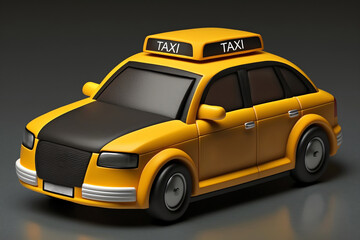 Obraz na płótnie Canvas Toy taxi car illustration. generative AI