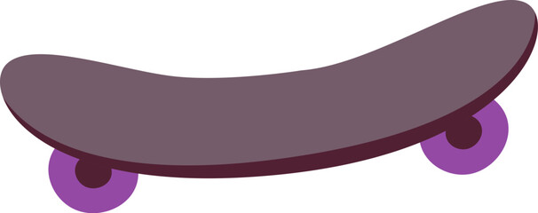 Wooden skateboard flat illustration Sport equipment