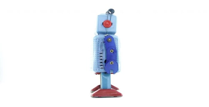 little robot toy rotating 