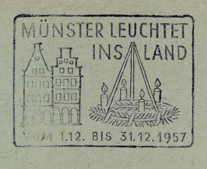 stamp briefmarke slogan papier paper old alt antik vintage retro post letter mail brief xmas...