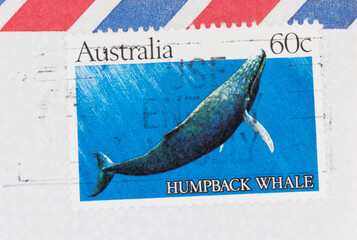 stamp briefmarke papier paper old alt antik vintage retro post letter mail brief whale wal...