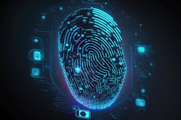 concept highlights the use of biometric identification, specifically fingerprint scans, to provide secure access. This technology provides advanced security measures
