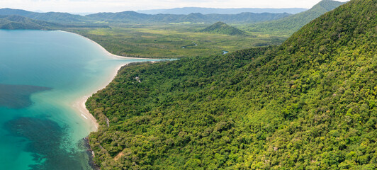 Rainforest meets the reef in the tropical Daintree National Park