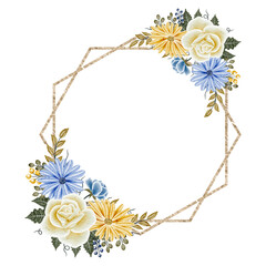 Floral wreath watercolor