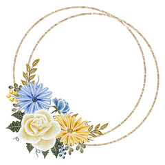 Floral wreath watercolor