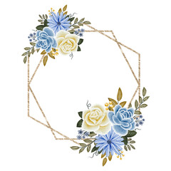 Floral wreath watercolor
