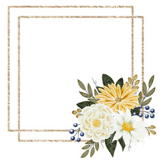 Floral wreath watercolor