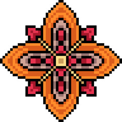 pixel art flower abstract symmetry
