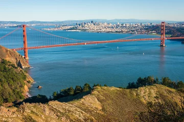Crédence de cuisine en verre imprimé Plage de Baker, San Francisco Golden Gate Bridge Recreation Area, Sunny Day