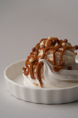 Cupcake with meringue and chocolate