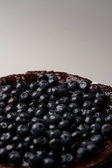 Blueberry pie cake with fresh blueberry fruit