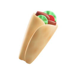 kebab 3d food illustration