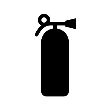 Fire extinguisher silhouette icon. Vector.