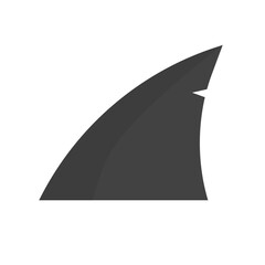 Shark dorsal icon. Shark fin. Vector.