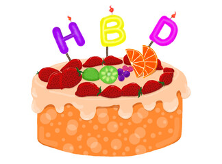 birthday cake with candles