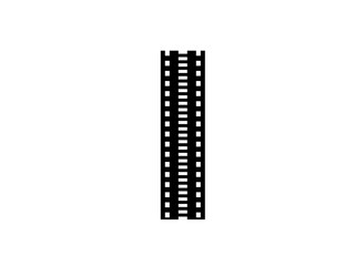 Film tape vintage icon isolate. movies film background with flim roll.