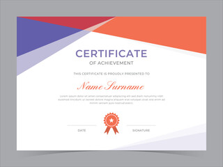 Modern Certificate Template Vector Design