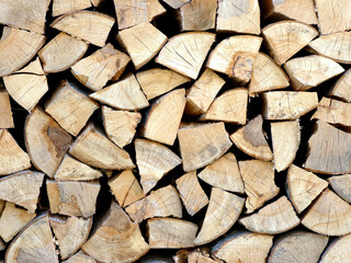 stack of firewood full frame
