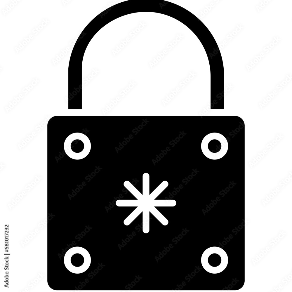 Sticker padlock icon