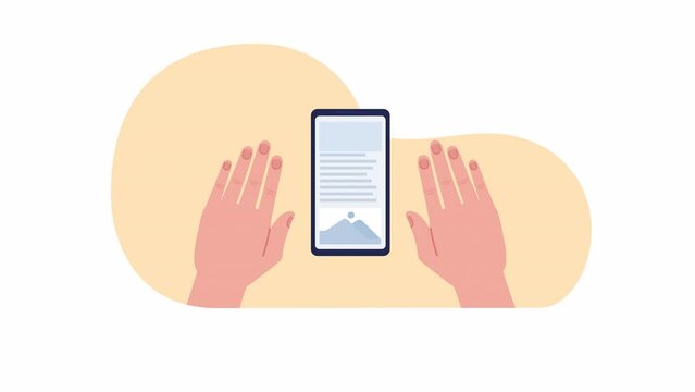 Animated responsive design. Website updating. Dynamic changes. 2D cartoon flat character hands 4K video footage on white with alpha channel transparency. Concept animation for web design