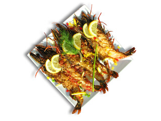 Gambas du Sénégal rôties au whisky