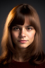 portrait of a young woman, Generative AI