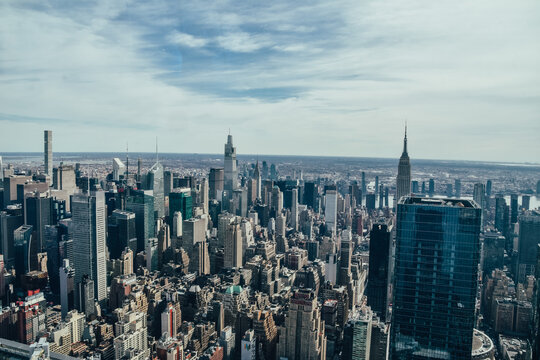 Foto de los rascacielos de Manhattan, Nueva York, Estados Unidos.