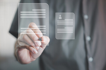 Online business contract Electronic signature, e-signing, digital document management, paperless...
