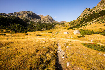 Mountain landscape in Campcardos valley, Pyrenees, France