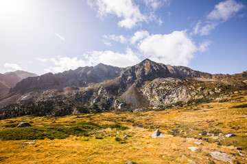 Mountain landscape in Campcardos valley, Pyrenees, France
