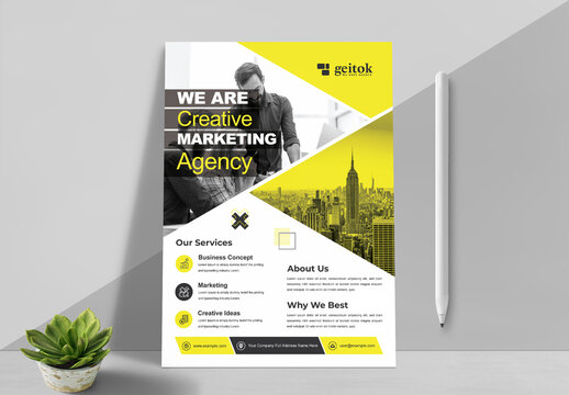 Modern Business Marketing Flyer Design Template