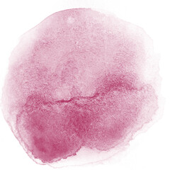 Red Abstract Watercolor Stain