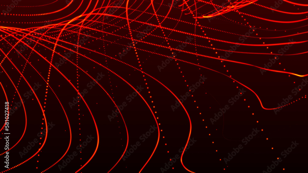 Poster technology background. abstract digital particle wave. futuristic dotted wave. network connection st