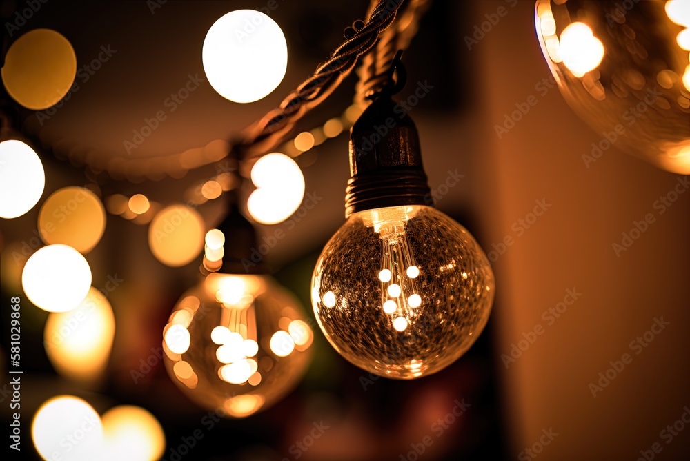 Poster lighting fixtures in close-up generative ai