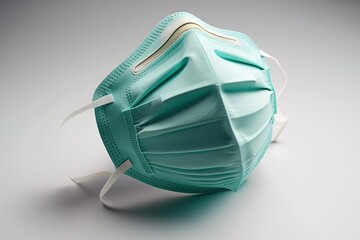Medical mask isolated on white, Generative AI