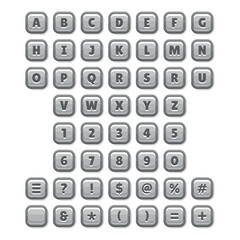 Casual Game UI Kit Buttons Set. Cartoon Style. Vector