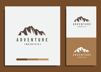 logo design template, with simple mountain adventure