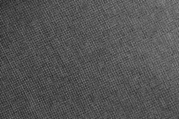 Black grey fabric cloth texture for background, natural textile pattern.