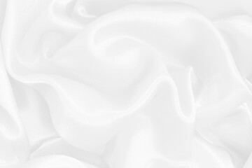 White fabric texture background, detail of silk or linen pattern.