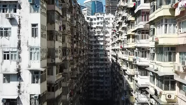 Yick Cheong Buildings, Quarry Bay, Hong Kong by Drone 