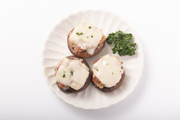 椎茸の肉詰めチーズ焼き